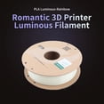 thumbnail image 3 of 3d 3D Printer Luminous-Rainbow PLA Filament Multicolor 1.75mm Filament Dimensional Accuracy 1KG Spool 2.2 Lbs Glow In The Dark Printing Consumables Material Compatible with, 3 of 7