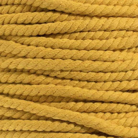 Super Soft 3 Strand Twisted Cotton Rope - Multiple Colors to Choose from in Various Diameters and Lengths