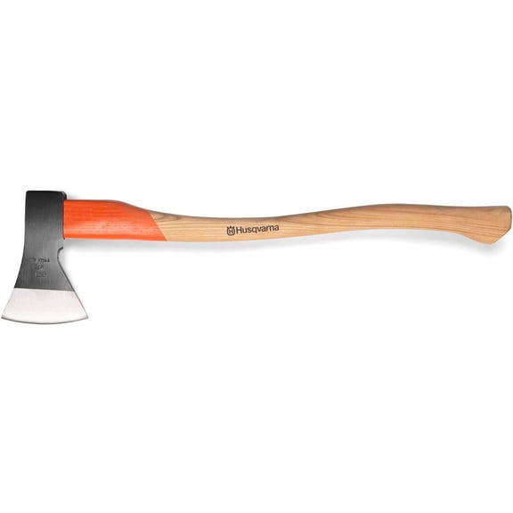 Husqvarna 27" German Style Universal Axe with Ash Wood Handle and Forged Steel Axe Head - 597629002
