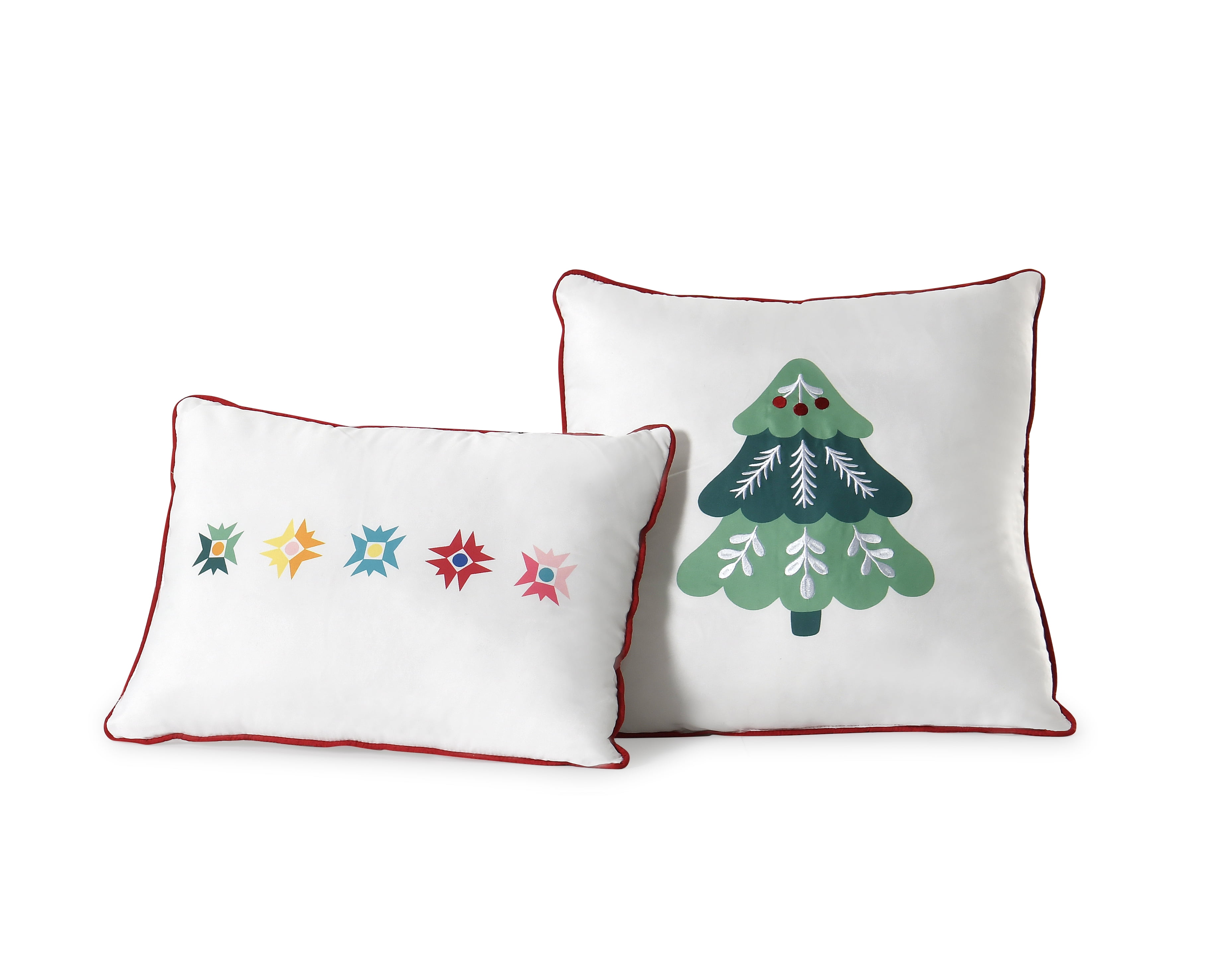 Holiday Time 5 pieces Comforter Set, Full/Queen Bedding Set Craft Star