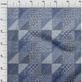 thumbnail image 3 of oneOone Silk Tabby Blue Fabric Mix Block Pattern Diy Clothing Quilting Fabric Print Fabric By Yard 42 Inch Wide, 3 of 4