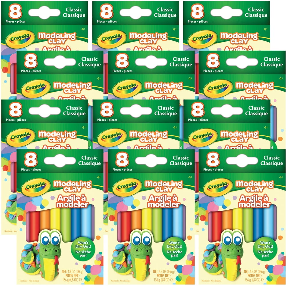 Crayola Modeling Clay .6oz 8 Count, Multipack Of 12