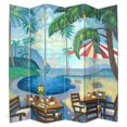 thumbnail image 1 of Wayborn Hand Painted 6 Panel Palm Beach Room Divider, 1 of 1