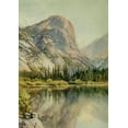 thumbnail image 2 of Palmer, Sutton 24x32 Black Ornate Wood Framed with Double Matting Museum Art Print Titled - Mirror Lake-Yosemite-California 1914, 2 of 4