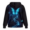 thumbnail image 4 of Womens Zip Up Hoodies Boho Butterfly Sweatshirts Graphic Y2K Streetwear Hooded with Pocket, 4 of 4