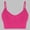 🔥 Hot Pink, variant on YYV No Underwire Cotton Bras for Women Wirefree Seamless Ribbed Beauty-Back Sports Bra Wireless Shockproof Design Breathable Stretch Fabric Removable Pads Cross-Back Support for Yoga Running Gym