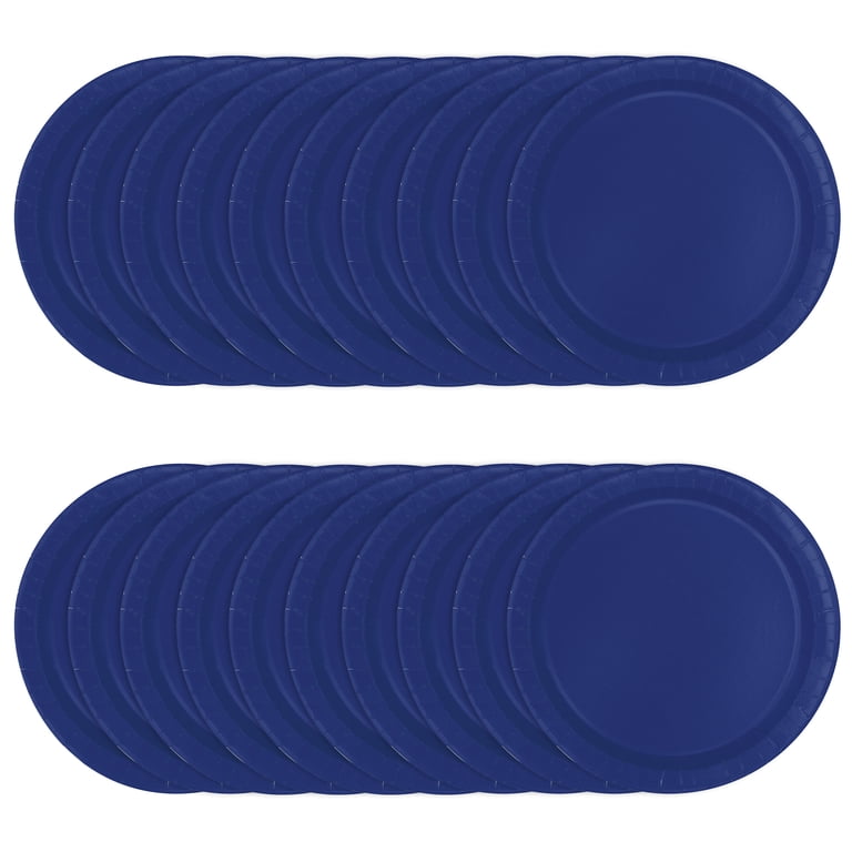Way To Celebrate Disposabl e Paper Plates, 9 inch, Navy Blue, 20