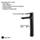 thumbnail image 2 of Llave Monomando baño Lavabo Ovalin Rubinett  Laton Solido Negro Mate 30 Cm, 2 of 4