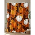 thumbnail image 4 of Fall Shower Curtain White Pumpkin Shower Curtains for Bathroom Thanksgiving Decor, Waterproof Polyester Shower Curtain Set with Hooks, Standard Size 66" x 72" Orange Maple Leaves, 4 of 6