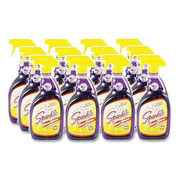Sparkle Glass Cleaner 33.8oz Spray Bottle 12/Carton 20345CT