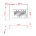 thumbnail image 3 of Fiudx Ofertas Flash Artículos En Oferta Regla Tipo T De 60Mm Para Carpintería, Calibrador De Trazado De orificios, Pies Cruzados De Aluminio, Herramienta De Medición Tachada Para Carpintería, 3 of 6