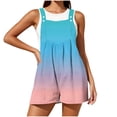 thumbnail image 3 of Sentmoon Workout Jumpsuits for Women Women Casual Outfits Sleeveless with Print Button Down Loose Fit Spaghetti Strap Romper Dress with Pockets Summer for Beach and Vacation, 3 of 7