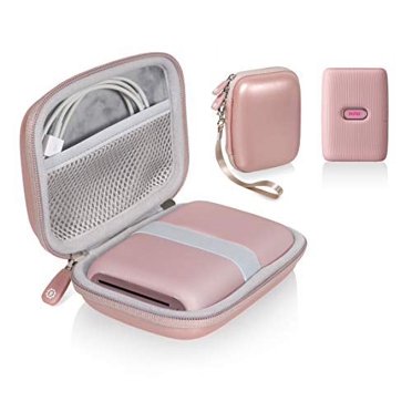 getgear Case for Fujifilm Instax Mini, Canon Ivy CLIQ 2, CLIQ , CLIQ2, CLIQ; HP Sprocket 1st/ 2nd Generation, Kodak Smile Instant Camera/Printer, Accessories Pocket (Rose Gold)