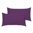 thumbnail image 2 of PiccoCasa Set of 2 300TC Egyptian Cotton Pillowcases Deep Purple Standard(20"x26"), 2 of 7