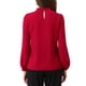 thumbnail image 3 of CAMISA DE CHIFFON CHIC INSPIRADA PARA MUJERES, OFICINA, CUELLO ALTO, MANGA LARGA, BLUSA XS ROJA, 3 of 5