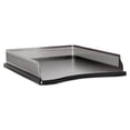 thumbnail image 2 of Rolodex Self-Stacking Letter Tray, Mesh Metal & Wood, Black, 2 of 9