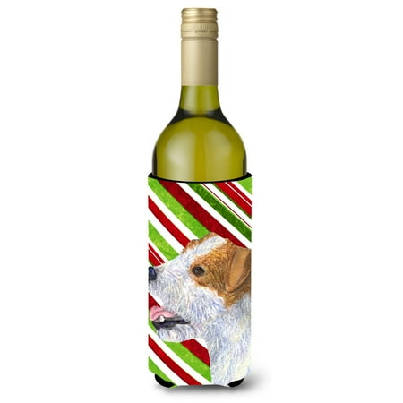

Caroline s Treasures SS4573LITERK Jack Russell Terrier Candy Cane Holiday Christmas Wine Bottle Hugger Wine Bottle