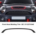 thumbnail image 3 of Front Hood Molding Trim, ABS Upper Grille Surround Hood Trim Replacement 51132751040 for 2007-2014 Cooper R55 R56 R57 Base LCI R58 R59 S JCW, Automotive Exterior Accessories, 3 of 7