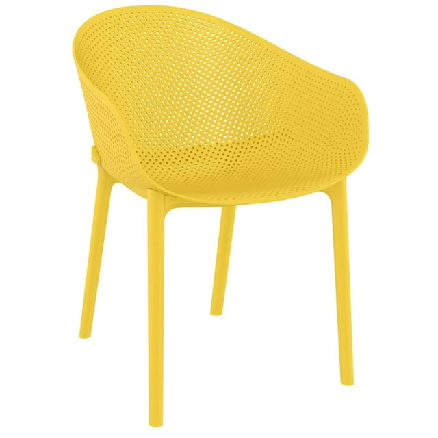 Compamia Sky Patio Dining Arm Chair in Yellow