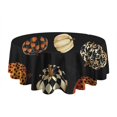 thumbnail image 5 of Halloween Patterned Pumpkins (2) Round Tablecloth 60"x60",Wrinkle Wipeable Table Cloth for Kitchen Dining Room Picnic Patio Party, 5 of 6