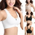 thumbnail image 2 of Magazine Women's Sports Bra, Zip Front Sports Vest Wirefree Post-Surgery Tops For Yoga Running Training, 2 of 6