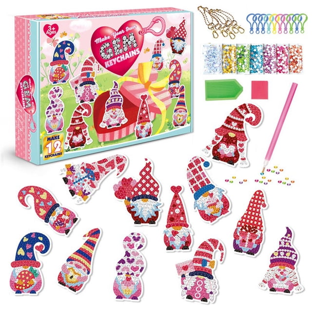 Llavero acrílico para niños con pintura de diamante, unicornio arcoíris y sirena