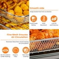 thumbnail image 5 of Air Fryer Basket Replacement for Nuwave Bravo XL Air Fryer Toaster Convection Oven, 11.7*9.7'' Non-stick Mesh Air Fryer Stainless Steel Basket Wire Rack Accessories Parts, Dishwasher Safe, 5 of 7