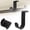Black, variant on Goowood Closet Rod Bracket Ceiling Mount Closet Pole Support Heavy Duty Metal Rod Holder for Wardrobe Curtains Living Room White