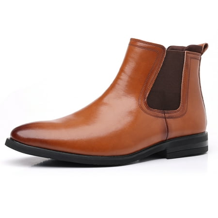 

DADAWEN Men s Brown Chelsea Boots 10.5 US