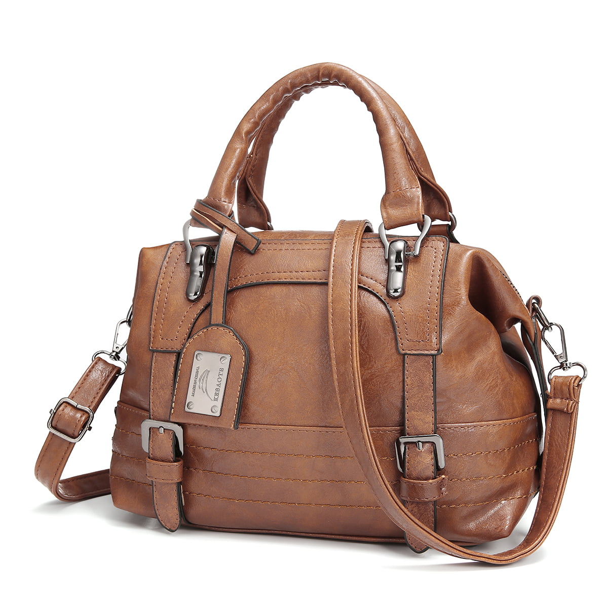 Women's PU Leather Handbag Large Shoulder Crossbody Bag Evening Tote Satchel Bag 