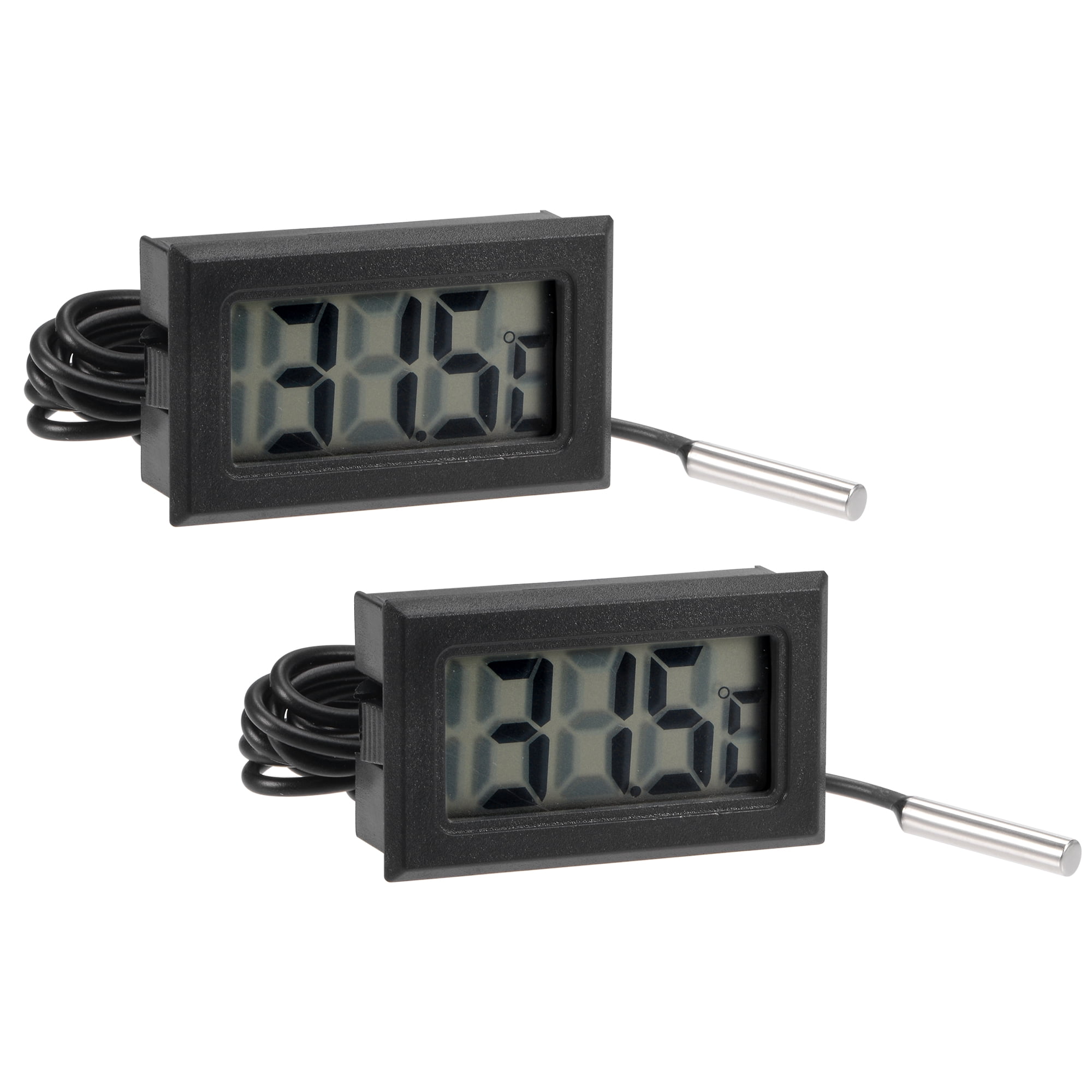 Unique Bargains -50 to 110 Degree 10K Digital Thermometer with 1m NTC Temperature Sensor Probe 2 Pack