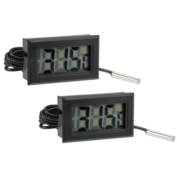 Uxcell -50 to 110 Degree 10K Digital Thermometer with 1m NTC Temperature Sensor Probe 2 Pack