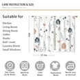 thumbnail image 2 of Boho Blue Flower Kitchen & Bathroom Curtains - Rustic Floral Wildflower Botanical Cafe & Small Bedroom Short French Door Curtains - 27.5x39 Inch, 2 of 6