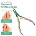 thumbnail image 3 of Professional Cuticle Trimmer Nail Cuticle Cutter Stainless Steel Cuticle Nippers with Sharp Blades of Cuticle Remover Clippers Manicure Tools Double Spring for Nail Care Pedicure Nail Tools (Multi), 3 of 6