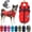 Red, variant on 3 in 1 Winter Jacket, Fleece-Lined Dog Jacket with Harness, Waterproof & Windproof for Small/Medium/Large Dogs Cat