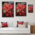 thumbnail image 4 of Designart "Rhapsody Expressive Fruit Raspberry wall decor" Farmhouse Print on Natural Pine Wood, 4 of 5