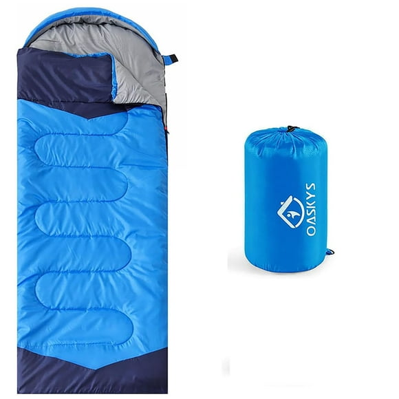 oaskys Camping Sleeping Bag - 3 Season Warm & Cool Weather - Summer Spring Fall Lightweight Waterproof for Adults Kids - Camping Gear Equipment, Traveling, and Outdoors