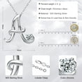 thumbnail image 5 of Eusense Initial Necklace Letter A Pendant for Women, 925 Sterling Silver Alphabet Jewelry Gifts, 5 of 7