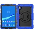 thumbnail image 1 of TECH CIRCLE Case for Lenovo Tab M10 Plus (10.3") (Model TB-X606F) with [Screen Protector] - Drop Proof Protective Kickstand Case Portable Handle Sturdy Rugged Cover, Blue, 1 of 10