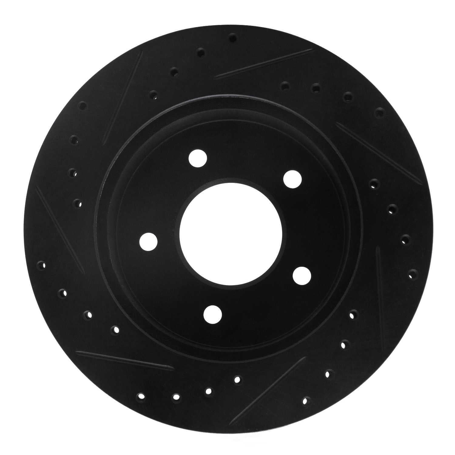 Dynamic Friction Company 633-48019R DFC Brake Rotor - Drilled And Slotted - Black