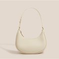 thumbnail image 2 of Bolso de compras para mujer, Bolso casuales para axilas de media luna, Bolso elegantes de PU (blanco), 2 of 6