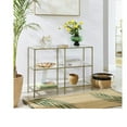 thumbnail image 5 of VASAGLE 39.4''Console Sofa Table with 3 Shelves, Entryway Table with Tempered Glass Shelf, Gold Color，Metal Frame, 5 of 5