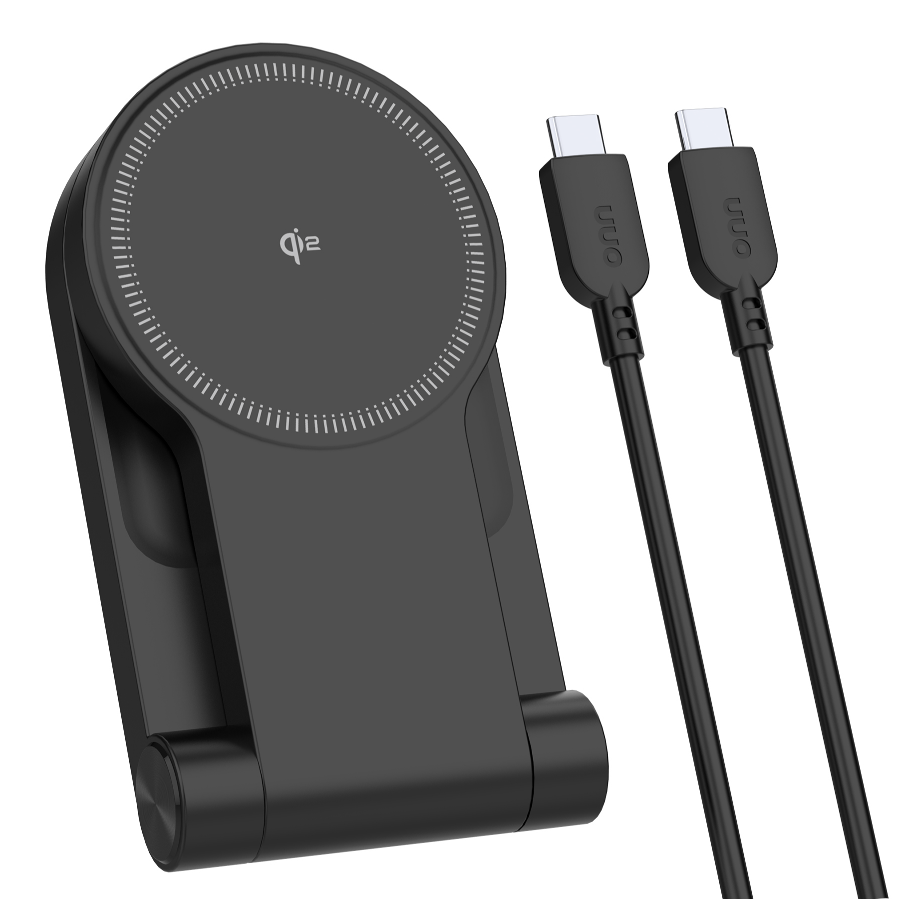 Base de Carga Inalámbrica onn 2 en 1 Qi2.0, Certificada Qi, Carga Rápida, Negro 5