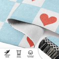 thumbnail image 6 of Yayeee Runner Rug for Bedroom 2'x6' Machine Washable Hallway Non Slip Mat, Light Blue Checkered Heart, 6 of 8
