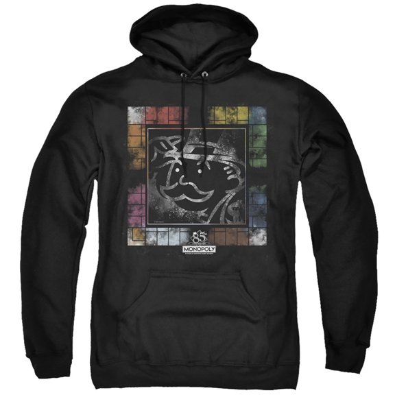 Monopoly Dusty Game Board Adult Pullover Hoodie Sweatshirt Black