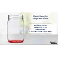thumbnail image 4 of Discount Promos 12 oz Red Glass Mason Drinking Jars Set of 10, 4 of 5