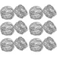thumbnail image 1 of Handmade Silver Round Mesh Napkin Rings Holder For Dinning Table Parties Everyday, Set Of 12 (silver, 12), 1 of 5