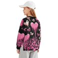 thumbnail image 1 of Xoenoiee Heart Leopard Paint Splatter Print Oversized Sweatshirt for Girls Teens, Crewneck Long Sleeve Side Slit Pullover, Cozy Comfy Fall Winter Top, 9-10 Years, 1 of 6