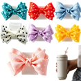 thumbnail image 6 of Bow Straw Covers Cap Toppers Compatible with Tumbler Cups,0.31 inch Silicone Straw Topper,Reusable Cute Silicone StrawTips Lids Protectors for DrinkingStraw,Straw Accessories (Red), 6 of 8