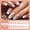CY1123-B7 powder glaze stacked petals [jelly glue model], variant on Cross-border spring engraving wearing nail pads, French medium and long wearing fake nails, foreign trade wholesale hot-selling nail patches